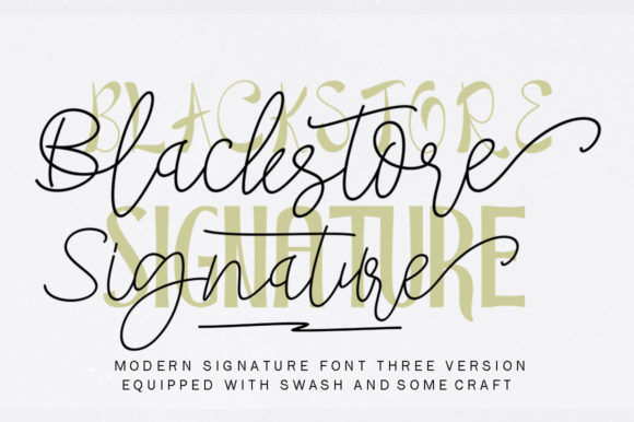Blackstore Signature Typeface for Web Design