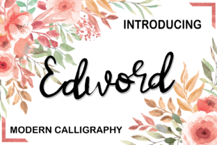 Edword: A Romantic Script Font for Editorial Design